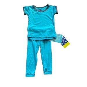 Kickee Pants New Confetti With Dusty Sky Pajamas Size 3-6 Months